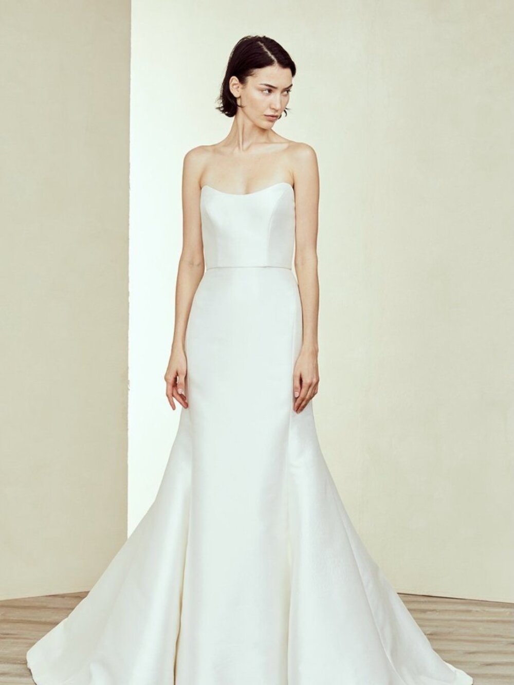 Amsale “Weston” Mikado Mermaid Wedding Gown